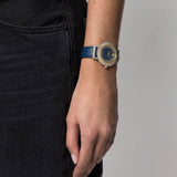 Versace Greca Blue Dial Blue Leather Strap Watch for Women - VERE00218 Authentic Buy Shop Now