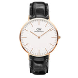 Daniel Wellington Classic Reading White Dial Black Leather Strap Watch For Men - DW00100014 Authentic Buy Shop Now
