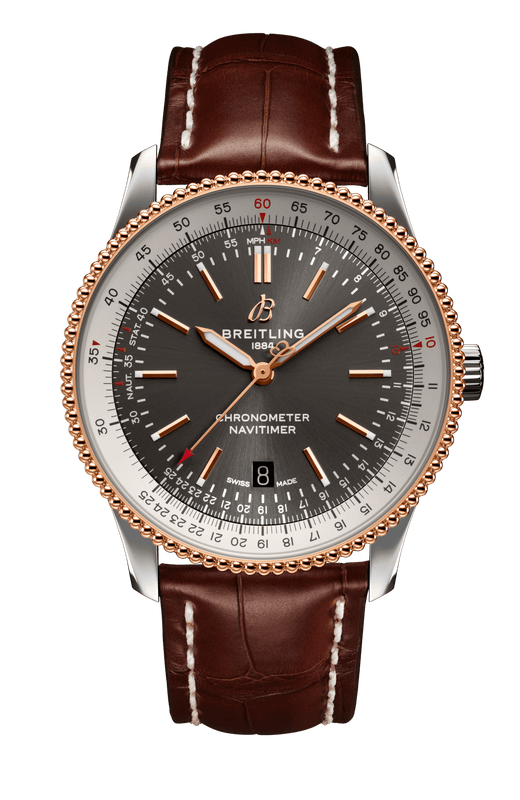 Breitling Navitimer 1 Automatic 41mm Black Dial Brown Leather Strap Mens Watch - U17326211M1P1 Authentic Buy Shop Now