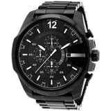Diesel Mega Chief Chronograph Black Dial Black Steel Strap Watch For Men - DZ4283 Authentic Buy Shop Now