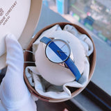 Calvin Klein Rebel Blue Silver Dial Blue Leather Strap Watch for Women - K8P231V6 Authentic Buy Shop Now