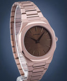 D1 Milano Ultra Thin Brown Dial Gold Steel Strap Watch for Unisex - D1-UTBJ10 Authentic Buy Shop Now