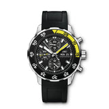 IWC Aquatimer Automatic Chronograph Black Dial Black Rubber Strap Watch for Men - IW376709 Authentic Buy Shop Now