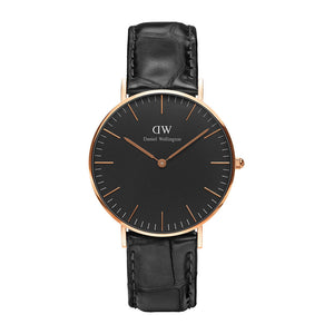 Daniel Wellington Classic Reading Black Dial Black Leather Strap Watch For Women - DW00100141 Authentic Buy Shop Now