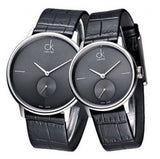 Calvin Klein Accent Black Dial Black Leather Strap Watch for Women - K2Y231C3 Authentic Buy Shop Now