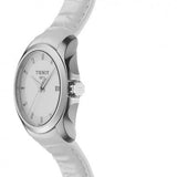 Tissot Couturier Lady Silver Dial White Leather Strap Watch For Women - T035.210.16.011.00 Authentic Buy Shop Now