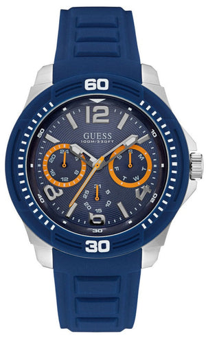 Guess Trade Blue Dial Blue Silicone Strap Watch for Men - W0967G2 Authentic Buy Shop Now