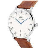 Daniel Wellington Dapper Durham White Dial Brown Leather Strap Watch For Men - DW00100116 Authentic Buy Shop Now
