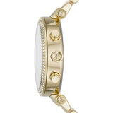 Michael Kors Parker Chronograph Gold Dial Gold Steel Strap Watch For Women - MK6831 Authentic Buy Shop Now