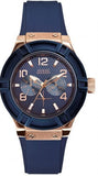 Guess Jet Setter Analog Quartz Blue Dial Blue Rubber Strap Watch For Women - W0571L1 Authentic Buy Shop Now