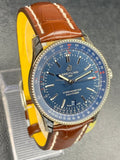 Breitling Navitimer 1 Automatic 41mm Blue Dial Brown Steel Strap Watch for Men - A17326161C1P1 Authentic Buy Shop Now