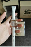 Burberry The City Diamonds White Dial White Leather Strap Watch for Women - BU9130 Authentic Buy Shop Now