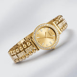 Guess Gala Diamonds Gold Dial Gold Steel Strap Watch for Women - GW0401L2 Authentic Buy Shop Now