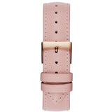 Guess Wonderlust Beige Dial Pink Leather Strap Watch for Women - W1065L1 Authentic Buy Shop Now