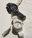 Fossil FB-01 Three-Hand Black Dial Black Ceramic Strap Watch for Women - CE1108 Authentic Buy Shop Now