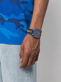 Versace Iconic Dominus Chronograph Blue Dial Blue Rubber Strap Watch For Men - VE6H00323 Authentic Buy Shop Now