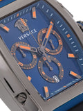 Versace Iconic Dominus Chronograph Blue Dial Blue Rubber Strap Watch For Men - VE6H00323 Authentic Buy Shop Now