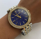 Michael Kors Darci Quartz Blue Dial Two Tone Steel Strap Watch For Women - MK3401 Authentic Buy Shop Now
