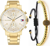 Tommy Hilfiger Daniel White Dial Gold Steel Strap Watch for Men - 1710415 Authentic Buy Shop Now