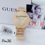 Guess Trend Diamonds Gold Dial Gold Steel Strap Watch for Women - GW0512L2 Authentic Buy Shop Now