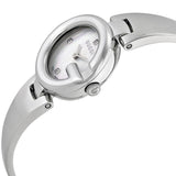 Gucci Guccissima Diamonds Mother of Pearl Dial Silver Steel Strap Watch For Women - YA134504 Authentic Buy Shop Now