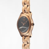 Tissot T Wave Black Dial Rose Gold Steel Strap Watch For Women - T112.210.33.051.00 Authentic Buy Shop Now