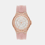 Michael Kors Lennox Three-Hand Analog White Dial Pink Silicone Strap Watch For Women - MK7334 Authentic Buy Shop Now