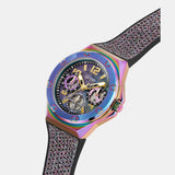 Guess Multifunction Analog Purple Dial Black Rubber Strap Watch For Women - GW0620L4 Authentic Buy Shop Now