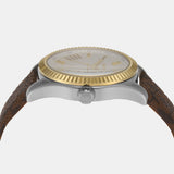 Michael Kors Lexington Silver Dial Brown Leather Strap Watch For Women - MK4745 Authentic Buy Shop Now