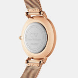 Daniel Wellington Petite Melrose Black Dial Rose Gold Mesh Strap Watch For Women - DW00100303 Authentic Buy Shop Now