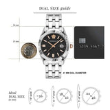 Versace Greca Time Quartz Black Dial Silver Steel Strap Watch For Men - VE3K00322 Authentic Buy Shop Now