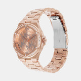 Michael Kors Lennox Quartz Rose Gold Dial Rose Gold Steel Strap Watch For Women - MK7405 Authentic Buy Shop Now