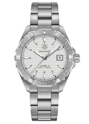 Tag Heuer Aquaracer Automatic White Dial Silver Steel Strap Watch for Men - WAY2111.BA0928 Authentic Buy Shop Now