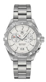 Tag Heuer Aquaracer Chronograph White Dial Silver Steel Strap Watch for Men - WAY111Y.BA0928 Authentic Buy Shop Now