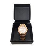 Guess Viva Diamonds White Dial Rose Gold Steel Strap Watch for Women - W0111L3 Authentic Buy Shop Now