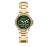 Michael Kors Camille Multifunction Green Dial Gold Steel Strap Watch For Women - MK6981 Authentic Buy Shop Now