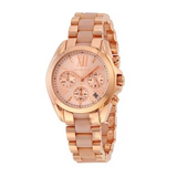 Michael Kors Bradshaw Rose Gold Dial Two Tone Steel Strap Watch for Women - MK6066 Authentic Buy Shop Now