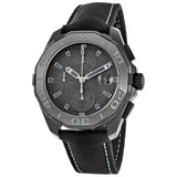 Tag Heuer Aquaracer Automatic Chronograph Special Edition Titanium Grey Dial Black Leather Strap Watch for Men - CAY218B.FC6370 Authentic Buy Shop Now