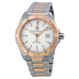Tag Heuer Aquaracer Calibre 5 Automatic White Dial Two Tone Steel Strap Watch for Men - WAY2150.BD0911 Authentic Buy Shop Now