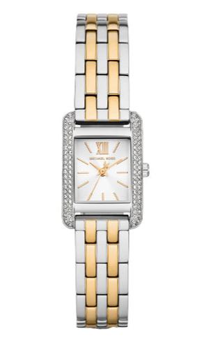 Michael Kors Three-Hand White Dial Two Tone Steel Strap Watch for Women - MKO1035 Authentic Buy Shop Now