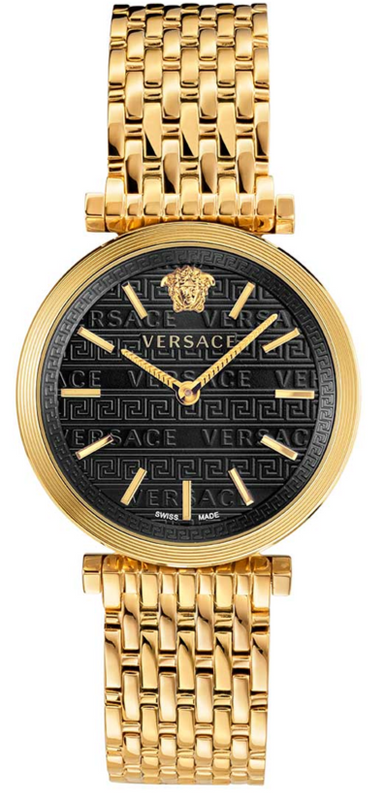 Versace V-Twist Black Dial Gold Mesh Bracelet Watch for Women - VELS00819 Authentic Buy Shop Now