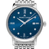 Maurice Lacroix Eliros Diamonds Blue Dial Silver Steel Strap Watch For Women - EL1094-SS002-450-1 Authentic Buy Shop Now