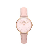 Daniel Wellington Petite Rouge Pink Dial Pink Leather Strap Watch For Women - DW00100511 Authentic Buy Shop Now