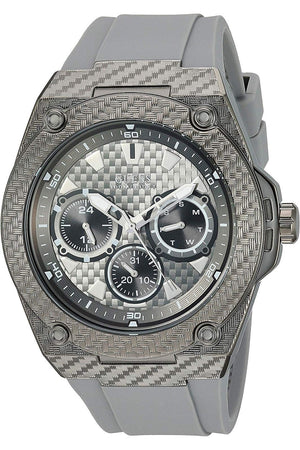 Guess Legacy Grey Dial Grey Silicone Strap Watch For Men - W1048G1 Authentic Buy Shop Now