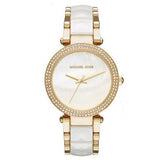 Michael Kors Parker Mother of Pearl Dial Two Tone Steel Strap Watch for Women - MK6400 Authentic Buy Shop Now