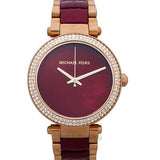 Michael Kors Parker Maroon Dial Two Tone Steel Strap Watch for Women - MK6412 Authentic Buy Shop Now