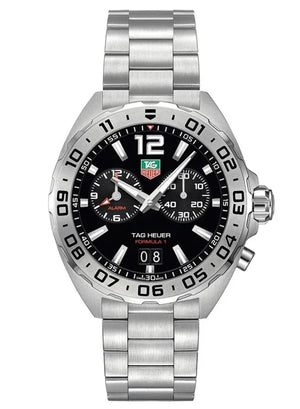 Tag Heuer Formula 1 Black Dial Silver Steel Strap Watch for Men - WAZ111A.BA0875 Authentic Buy Shop Now