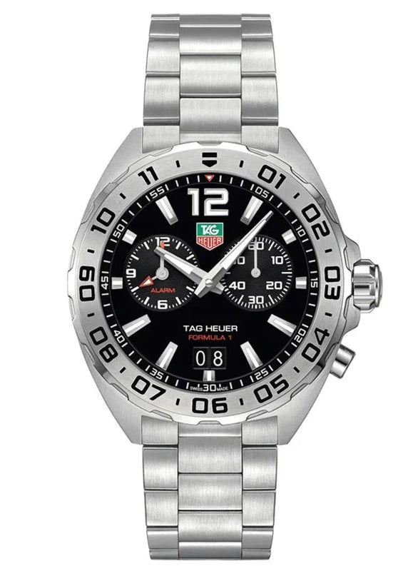 Tag Heuer Formula 1 Black Dial Silver Steel Strap Watch for Men - WAZ111A.BA0875 Authentic Buy Shop Now