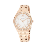 Guess Cosmo Diamonds Silver Dial Rose Gold Steel Strap Watch For Women - GW0033L3 Authentic Buy Shop Now