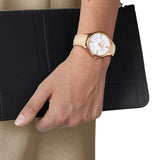 Tissot T Lady Bella Ora Round White Dial Beige Leather Strap Watch For Women - T103.210.36.018.00 Authentic Buy Shop Now